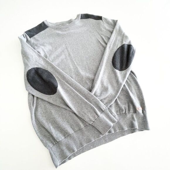 Code // XL mens sweater // worn only a few times // grey // elbow patch - Picture 2 of 8